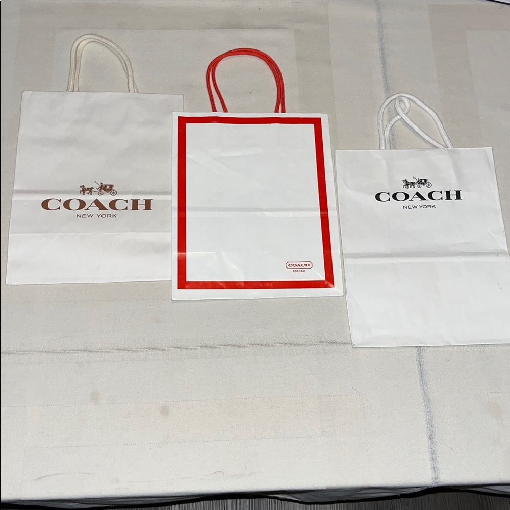 Vintage Lot Of 3 Coach Shopping Bags